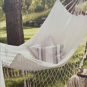 Threshold White Fringe Boho Hammock New in Box